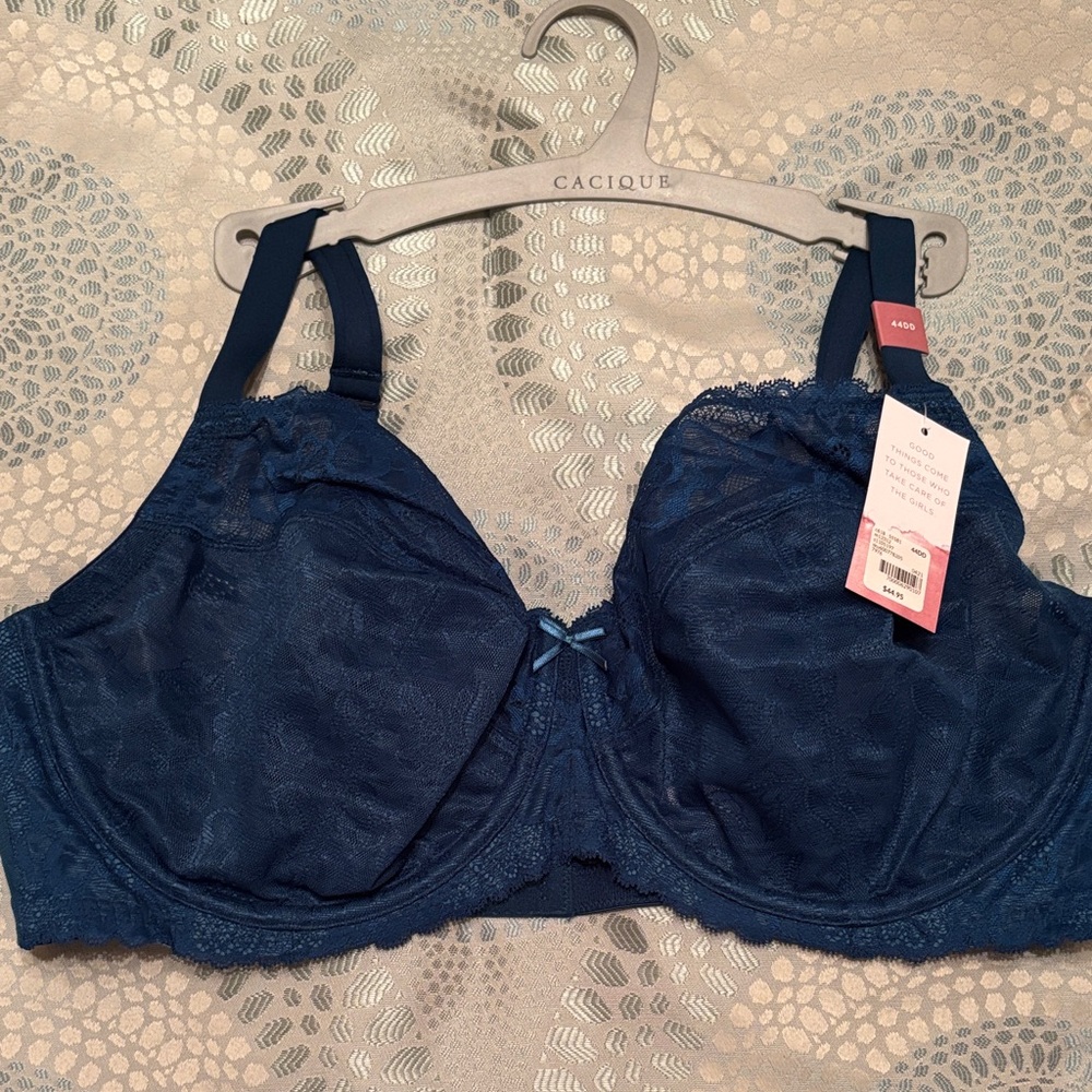 Cacique Deep Blue Lace Bra